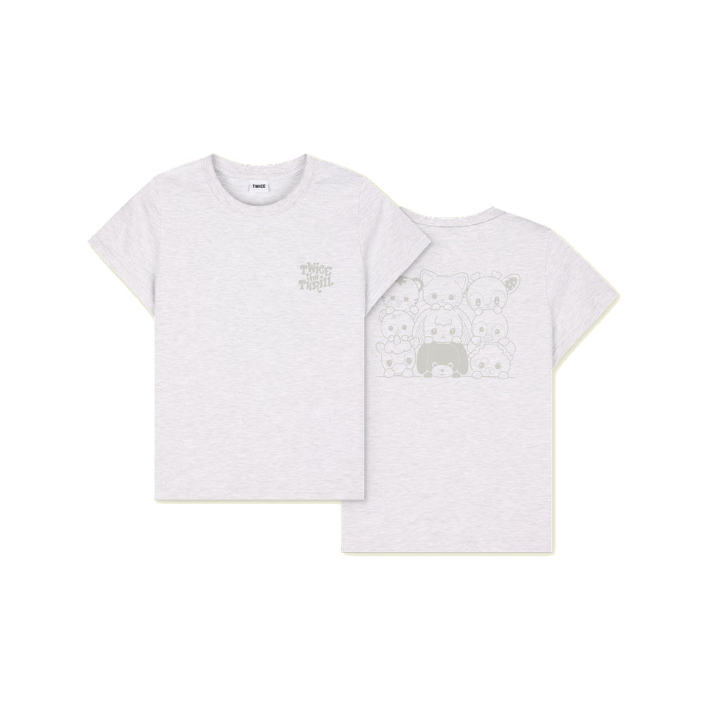 TWICE [TWICE the THRILL] T-Shirt (Gray)