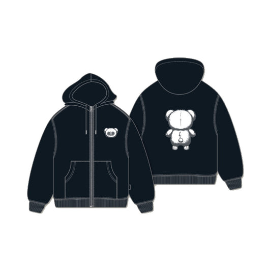 BLACKPINK JISOO [Click in Seoul] Zip-Up Hoodie (Bear BLK)
