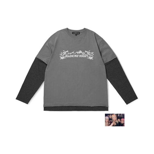 LE SSERAFIM [Made My Night] Layered Long Sleeve T-Shirt