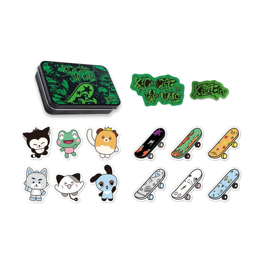 KickFlip [KICK OFF THE WALL] Tincase & Sticker Set