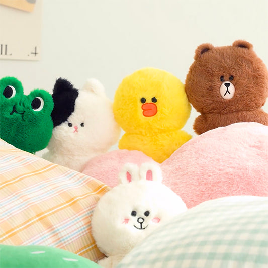 LINE FRIENDS Flat Fur Plush Doll