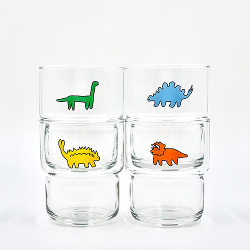 JOGUMAN Petty Dinosaur Drinking Glass Cup