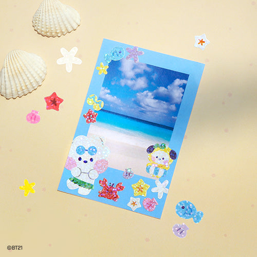 BT21 minini Summer Sky Hologram Sticker