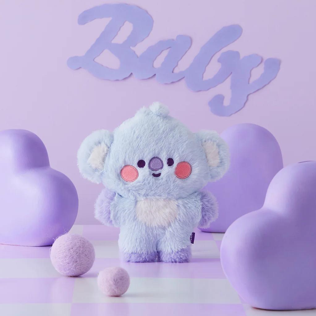 BT21 Baby Flatfur Standing Doll (Purple Heart Edition)