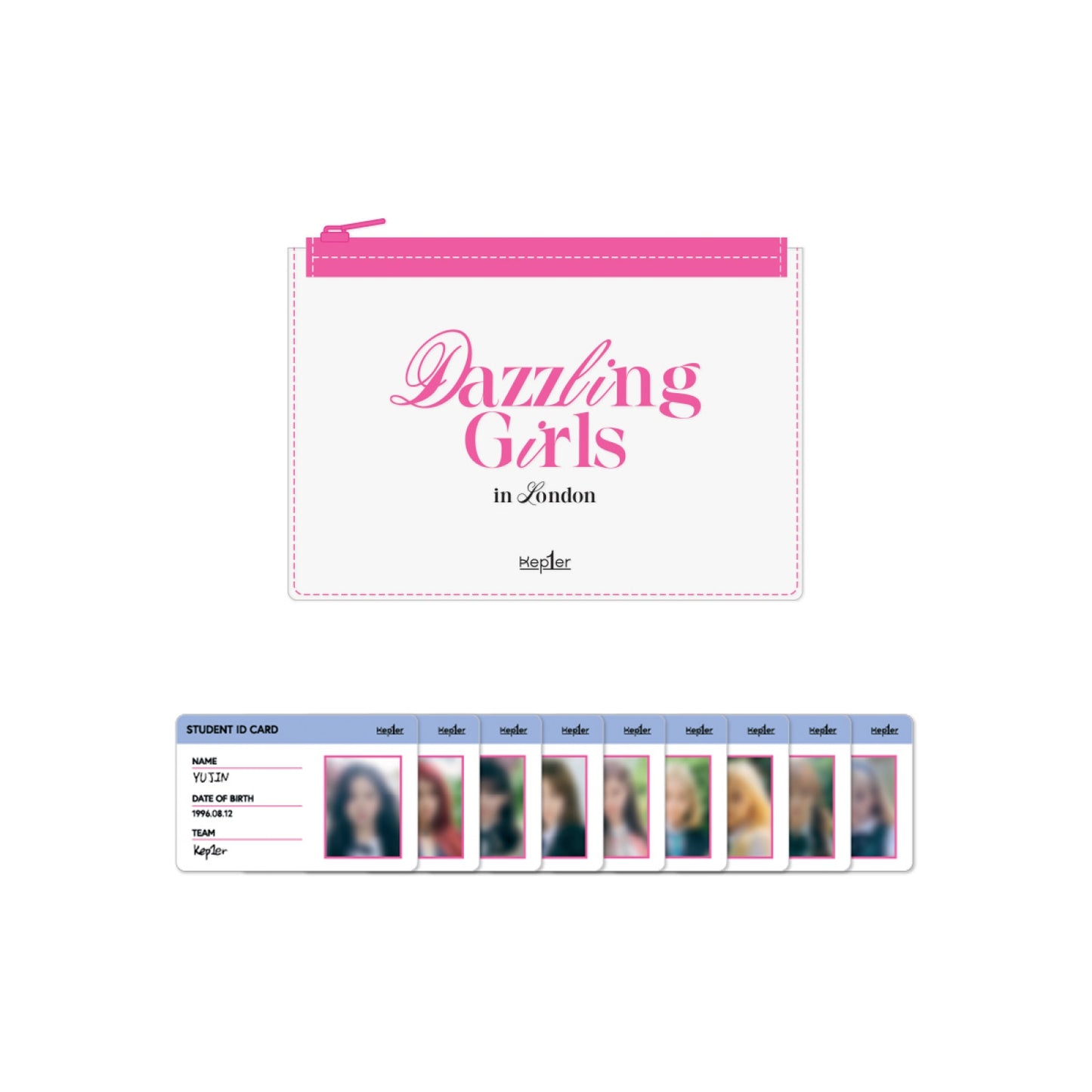 KEP1ER 2022 Dazzling Girls in London PVC Mini Pouch & ID Card Set