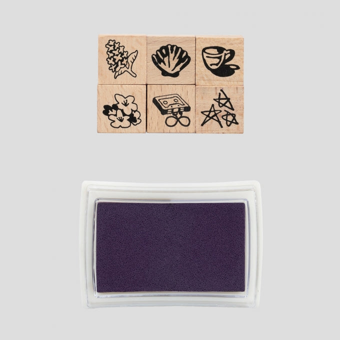 IU LILAC Wood Stamp Set