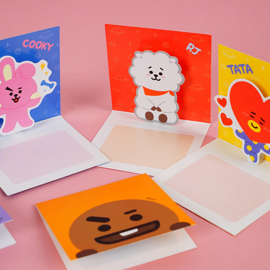 BT21 Pop Up Card Letter Postcard