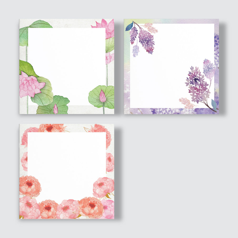 Korean Flower Memo Pad