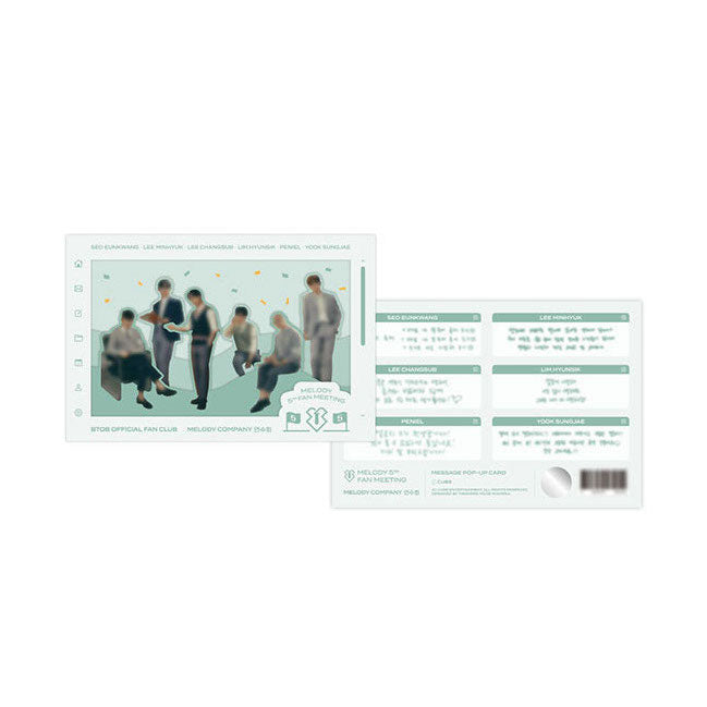 BTOB 5th Fanmeeting Message Pop-Up Card (MELODY COMPANY)