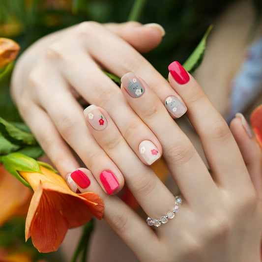 Jeju Themed Nails (Jeju Camellia & Harubang)