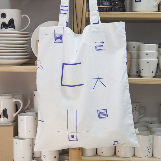 Korean National Museum Hangul Pattern Cotton Bag
