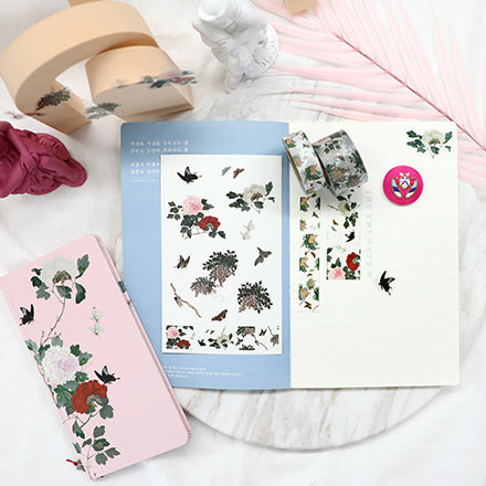 Korean National Museum Flowers & Butterfly Stickers