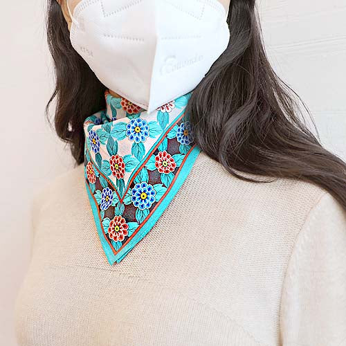 Korean National Museum Flower Handkerchief