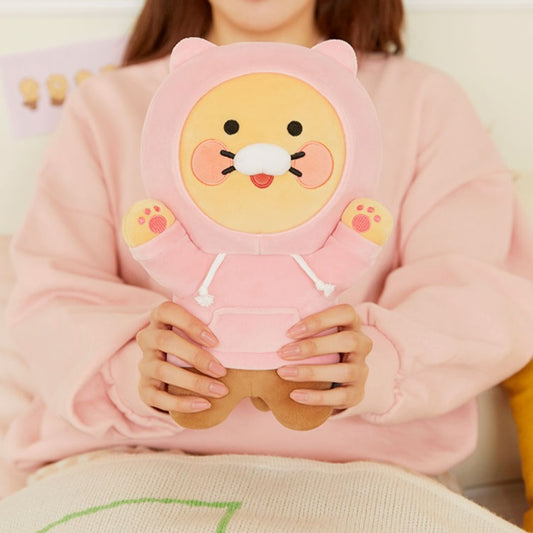 Kakao Friends Pink Hoodie Choonsik Baby Pillow