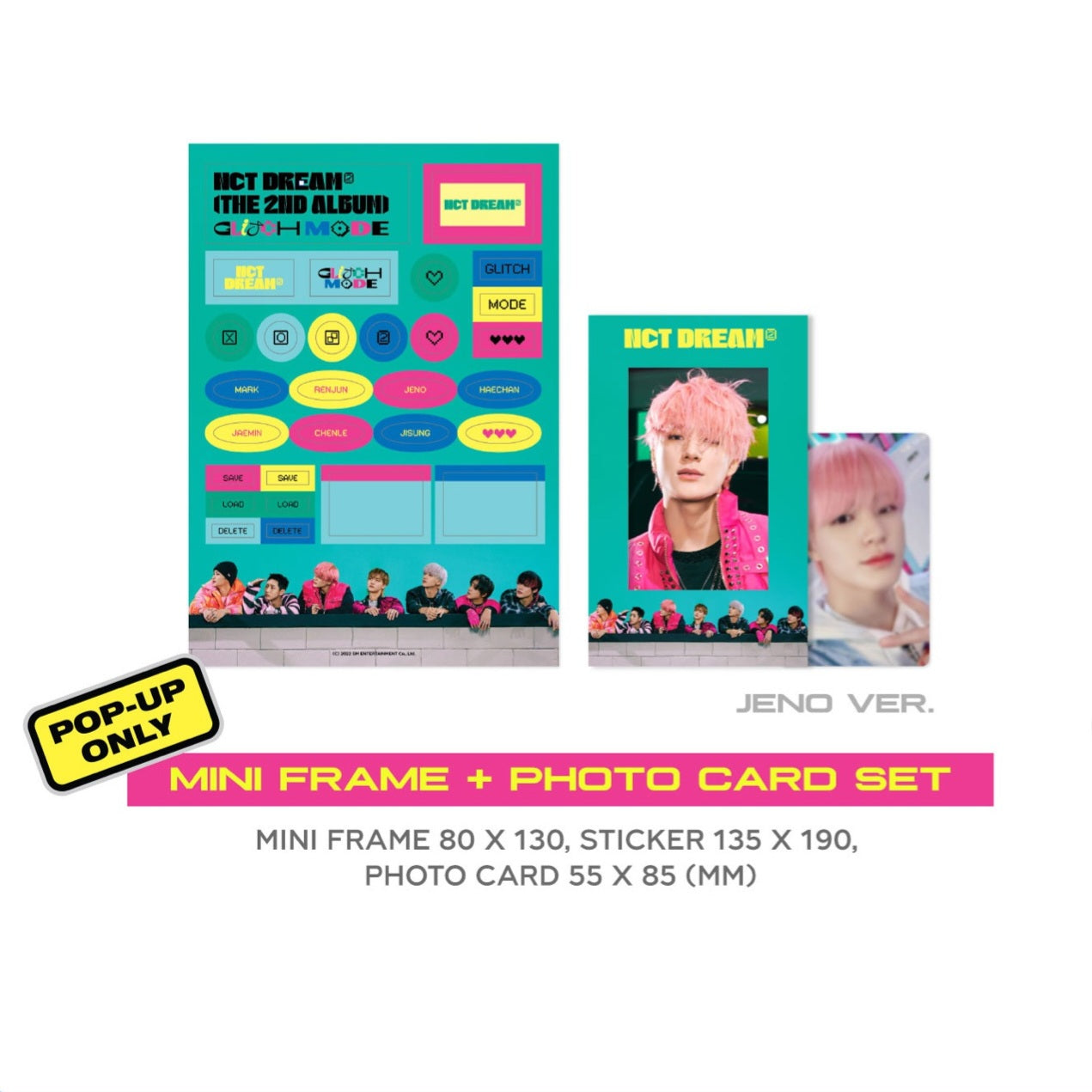 NCT DREAM Glitch Mode Pop Up Mini Frame + Photocard Set