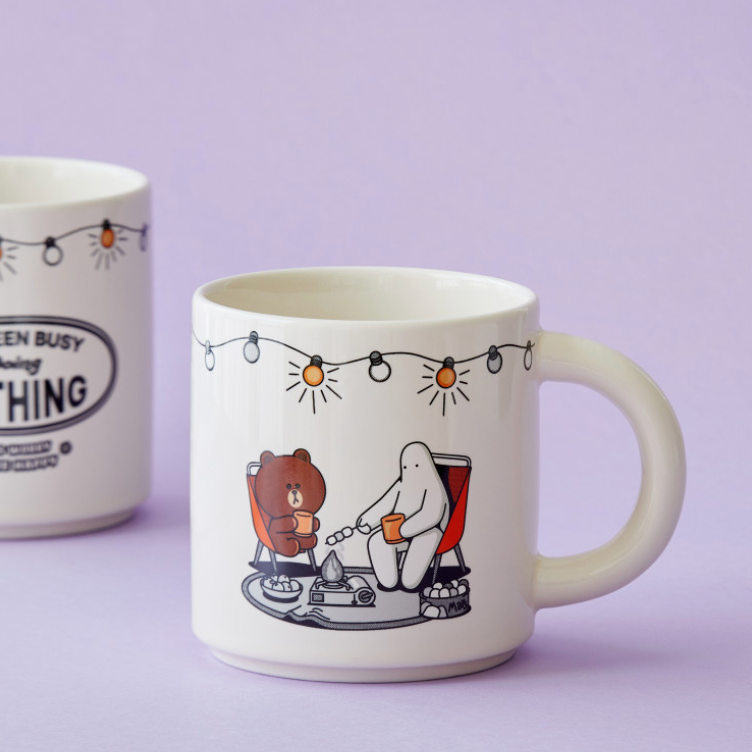 LINE FRIENDS Brown X Mr.Donothing Mug Cup