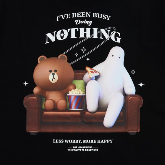 LINE FRIENDS Brown X Mr.Donothing T-shirt