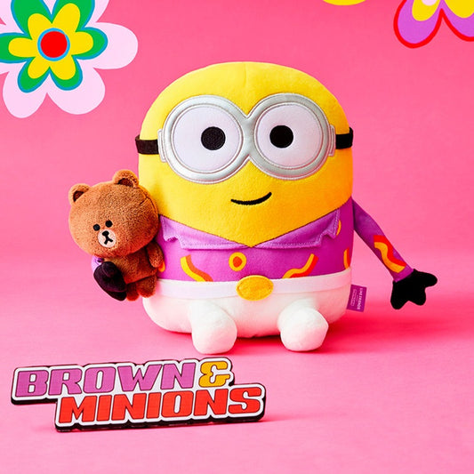 LINE FRIENDS X MINIONS Bob Costume Sitting Doll 25cm