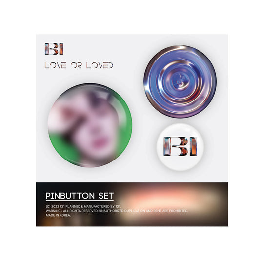 B.I Pin Button Set 2022 ALL DAY SHOW L.O.L THE HIDDEN STAGE