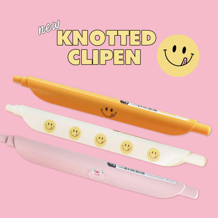 KNOTTED Smiley Character Clip Pen