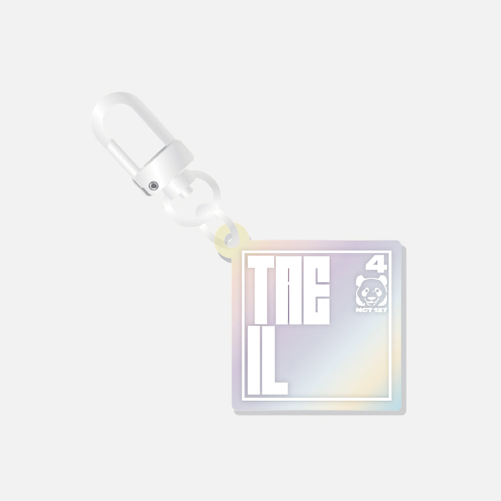 (Pre-Order)NCT 127 2 Baddies Pop Up Store Hologram Name Acrylic Keyring