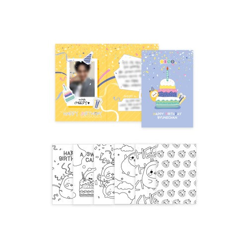 VICTON BYUNGCHAN HBD EDITION Card & Coloring Postcard Set