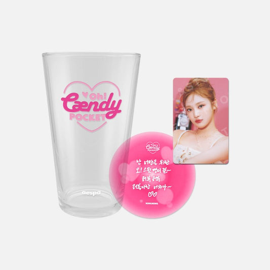 aespa [Oh! Caendy Pocket Part.2] Glass Cup & Coaster Set