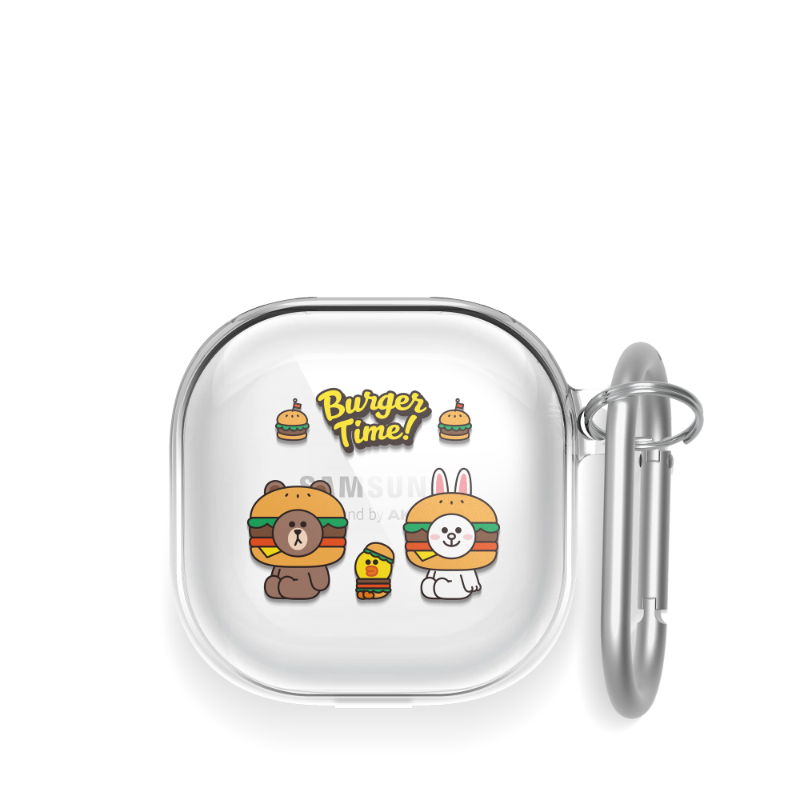 LINE FRIENDS Burger Time Galaxy Buds 2 / Pro / Live Clear Case