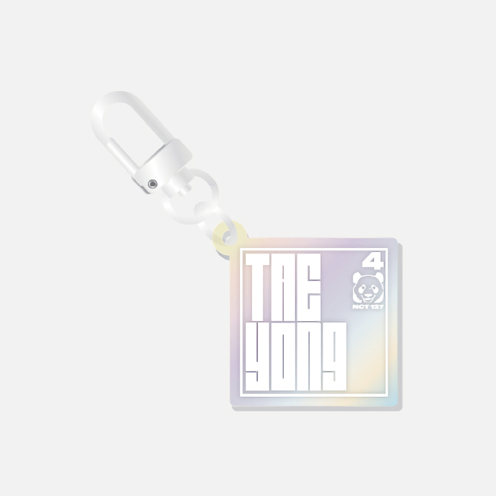 (Pre-Order)NCT 127 2 Baddies Pop Up Store Hologram Name Acrylic Keyring