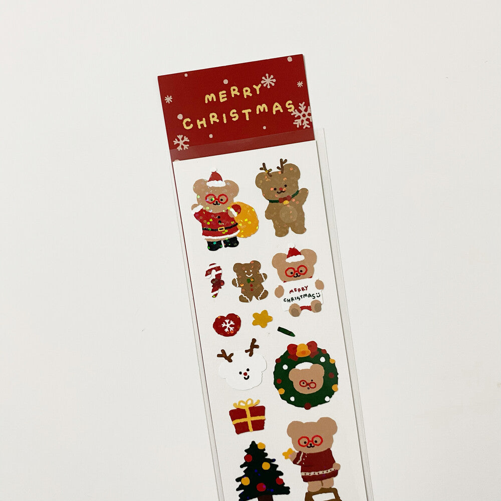 TETEUM Merry Christmas Sticker