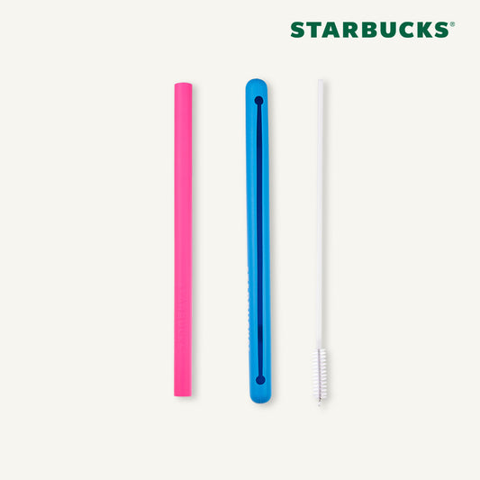 Starbucks Korea 22 Summer Pink Silicone Straw Kit