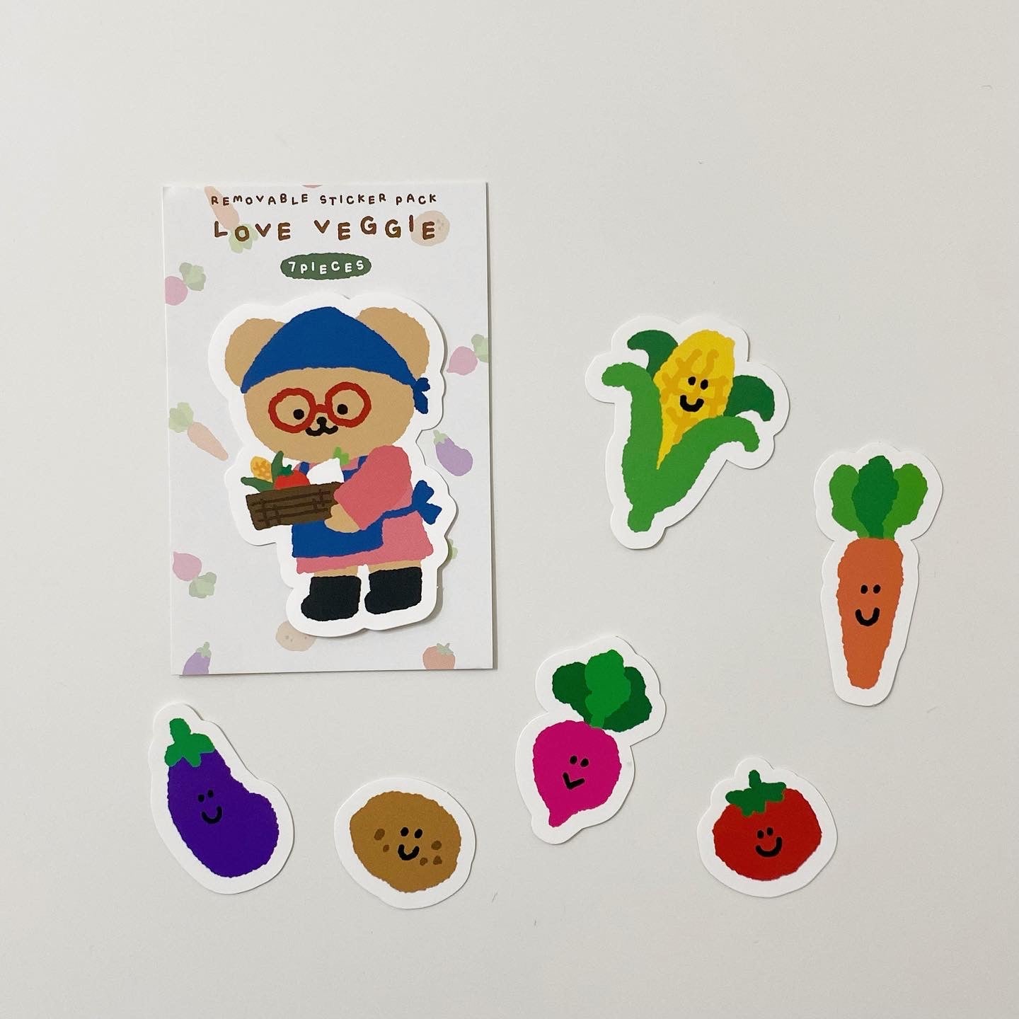 TETEUM Love Veggie Sticker Pack