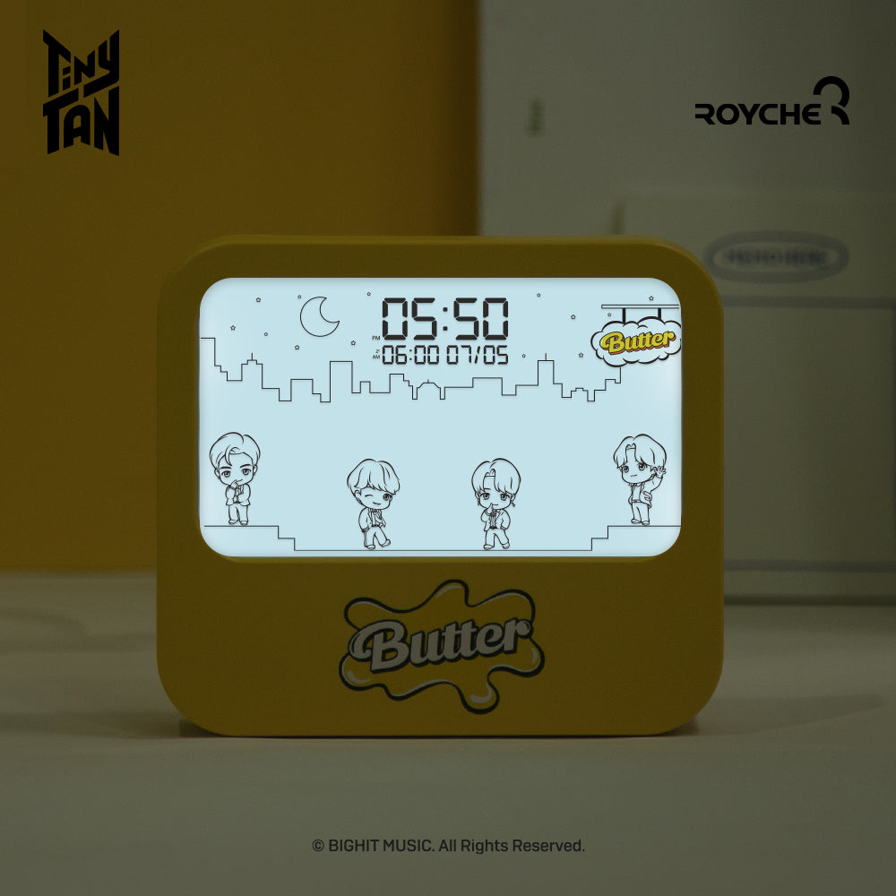 TINY TAN BUTTER Table Clock Alarm Clock LED Clock