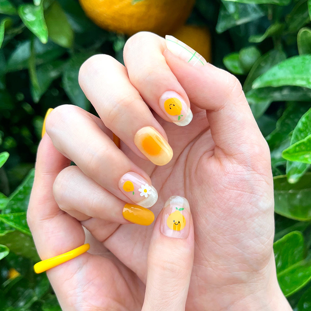 Jeju Themed Nails (Jeju Orange)