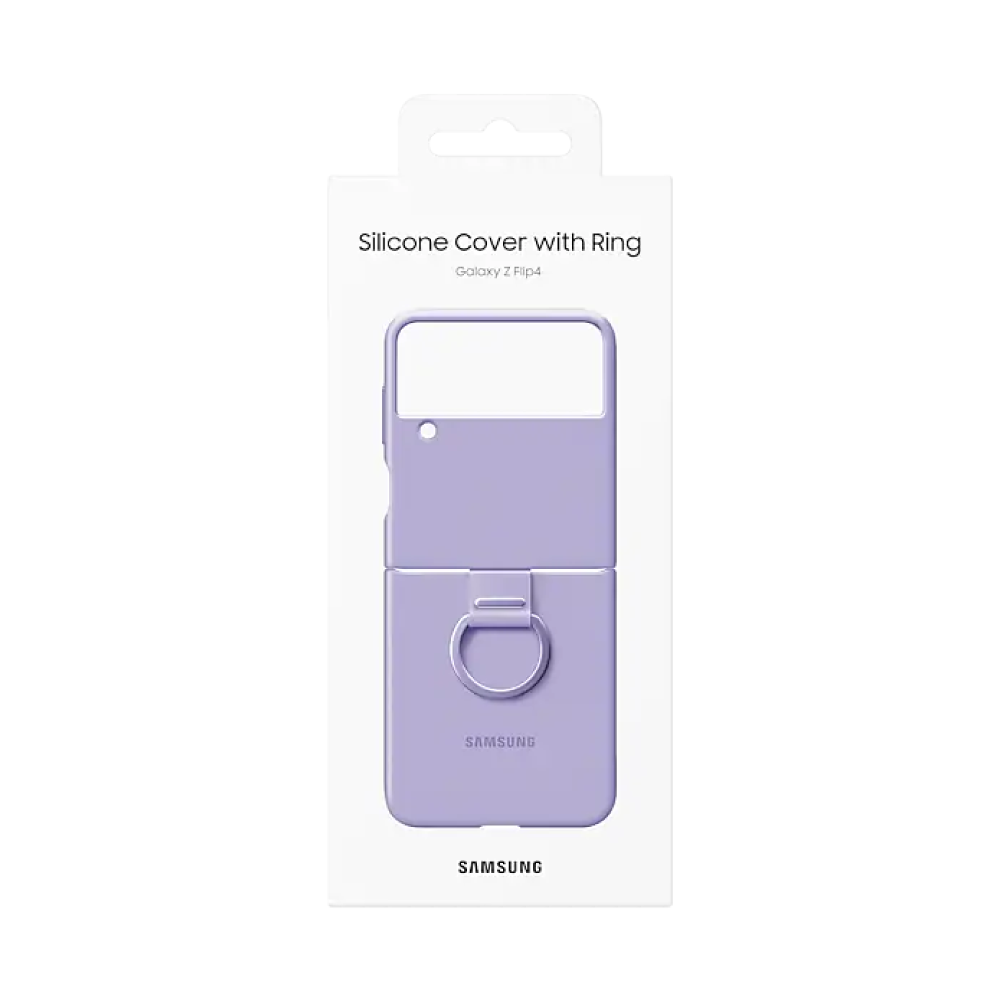 Samsung Z Flip 4 Flip Silicone Cover with Ring
