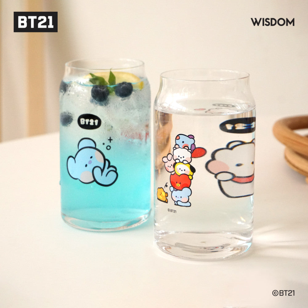 Official Bt21 Wood Monitor Stand outlet - COOKY & Official Bt21 Minini Glass Cup - MANG