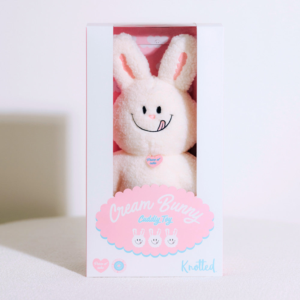 KNOTTED Cream Bunny Doll