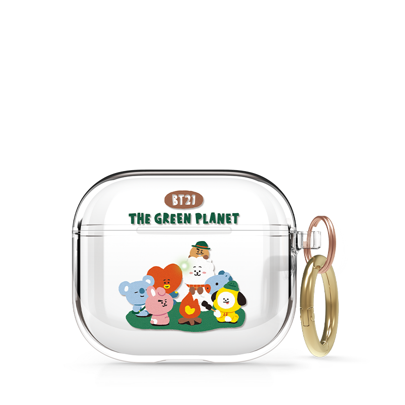 BT21 Green Planet AirPods Clear Case