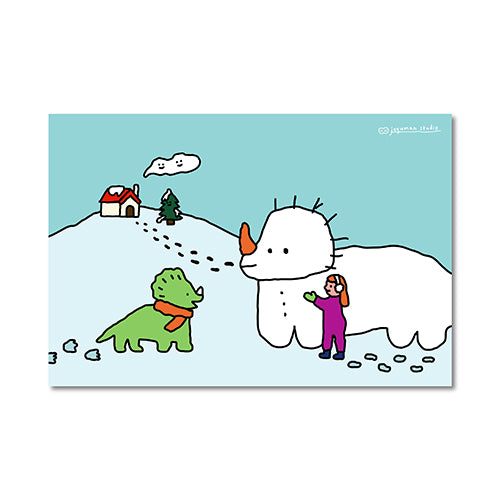 Joguman Snow Dinosaur Postcard