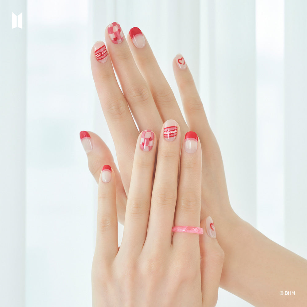BTS X Gelato Factory Jellymix Nail : Lovely Checker