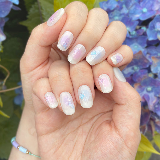 Jeju Themed Nails (Jeju Hydrangea Blush)