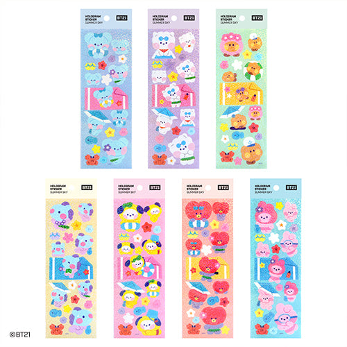 BT21 minini Summer Sky Hologram Sticker