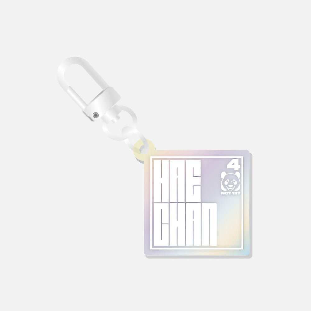 (Pre-Order)NCT 127 2 Baddies Pop Up Store Hologram Name Acrylic Keyring