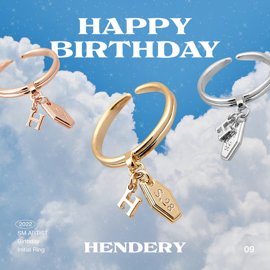 WayV HENDERY Artist Birthday Initial Ring