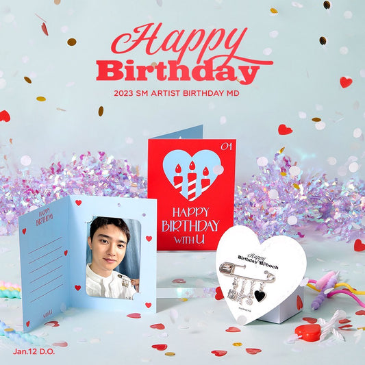 EXO D.O Artist Birthday Brooch & Birthday Card