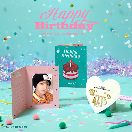 NCT RENJUN Artist Birthday Brooch & Birthday Card