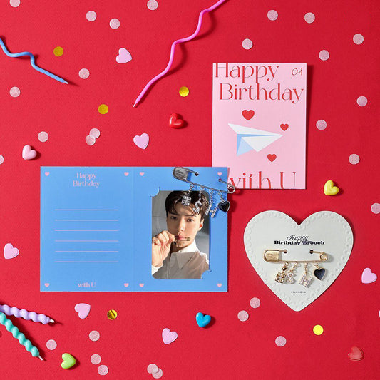 EXO SEHUN Artist Birthday Brooch & Birthday Card