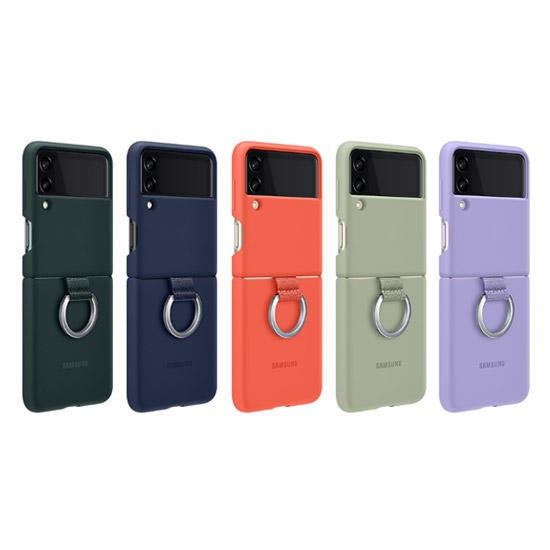 Official Samsung Galaxy Z Flip 3 Silicone Ring Case - Olive Green