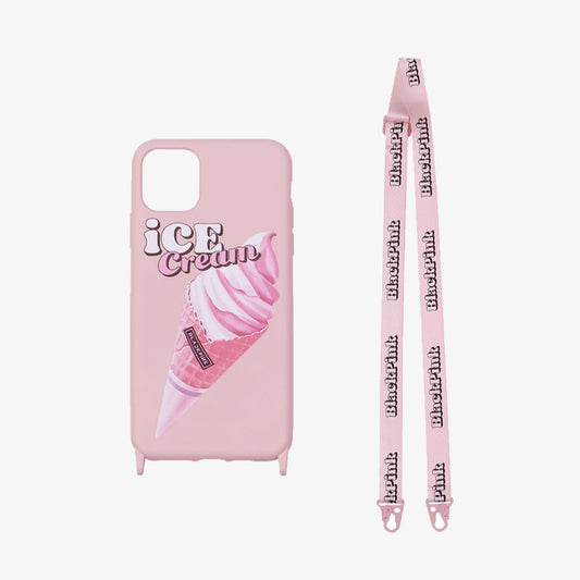 BLACPINK ICE CREAM Lanyard Phone Case (Pink)