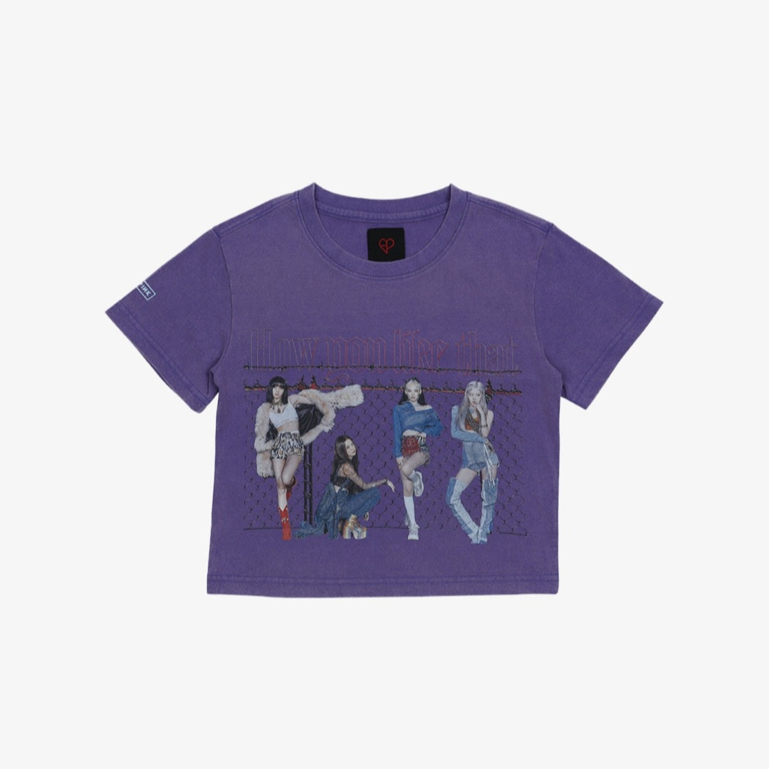 BLACKPINK HYLT Cropped T-Shirt (Purple)